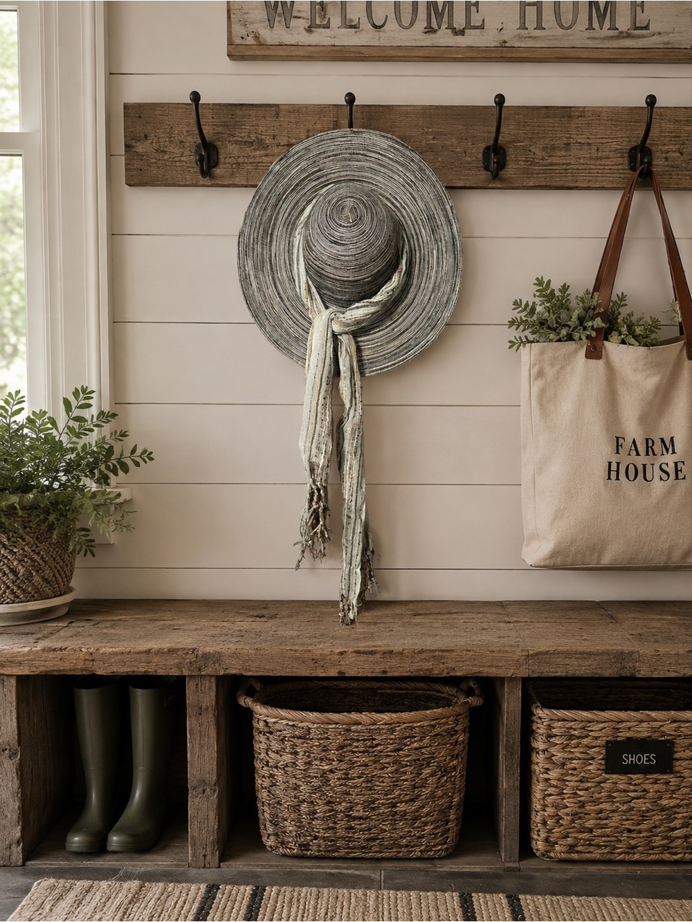 Neutral Gray Garden/Beach Sun Hat